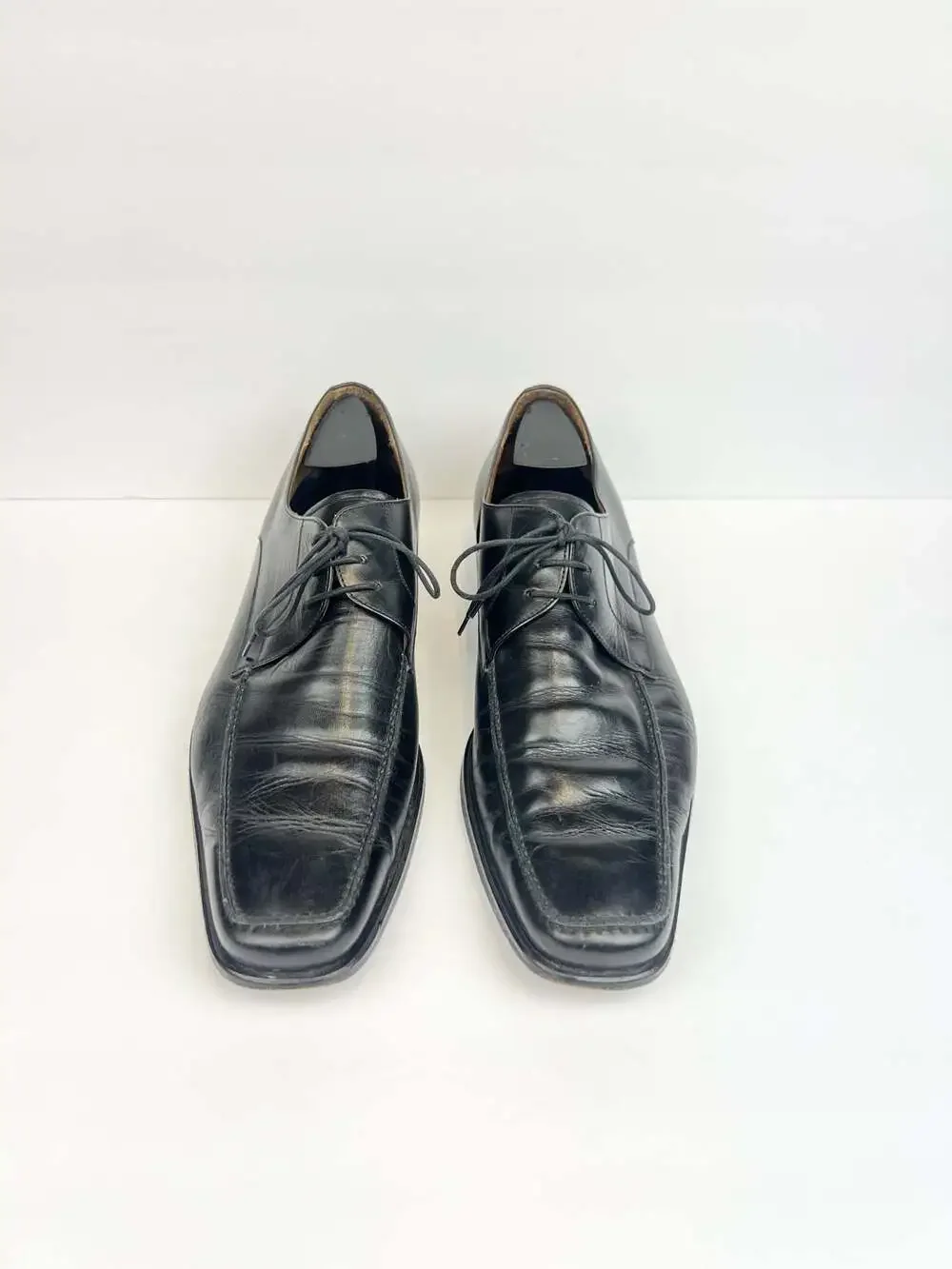 Magnanni Men's Black Leather Moc-Toe Oxford Dress Shoes Sz 10.5M